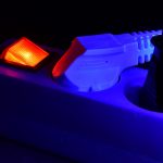 surge protector with orange light